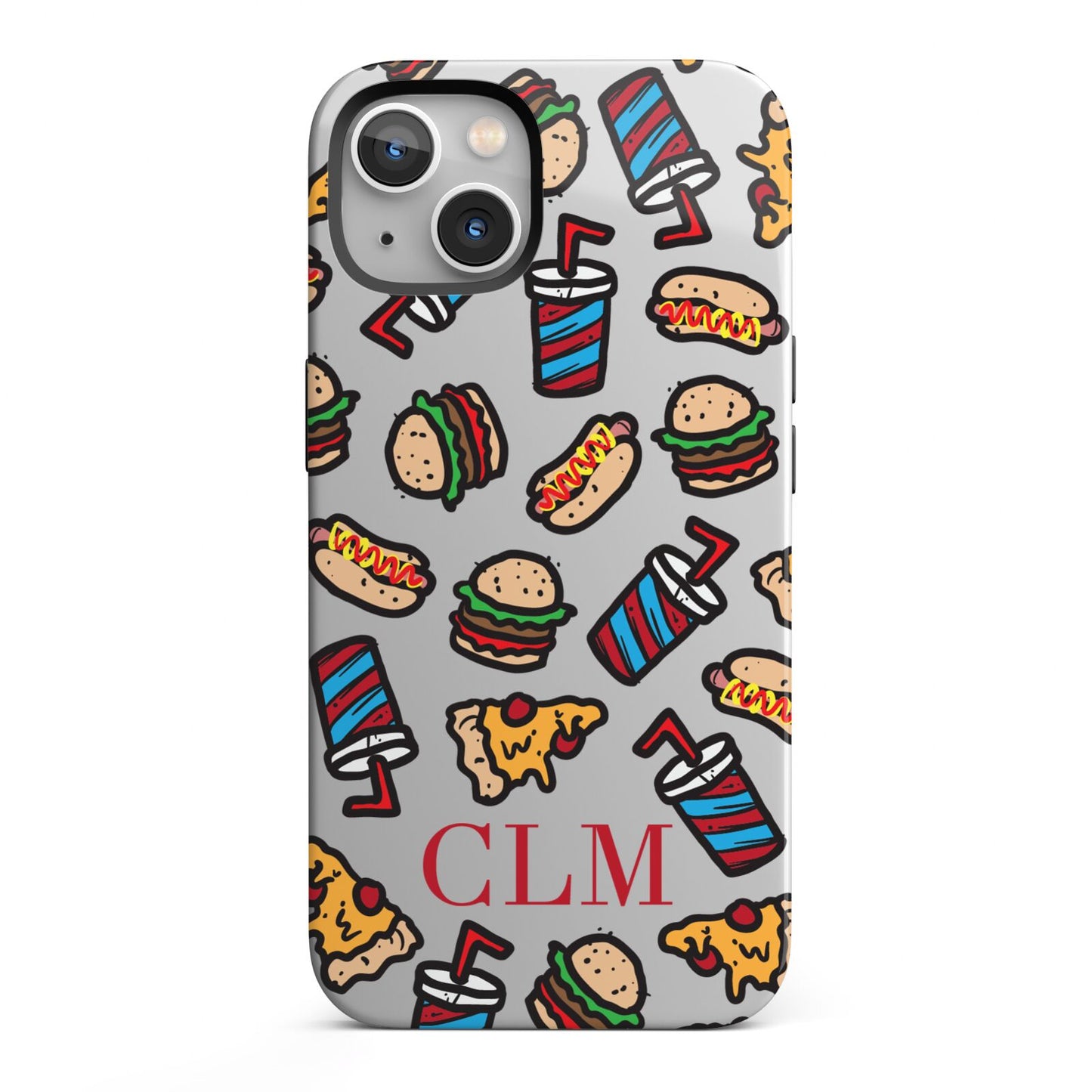 Personalised Fast Food Initials iPhone 13 Full Wrap 3D Tough Case