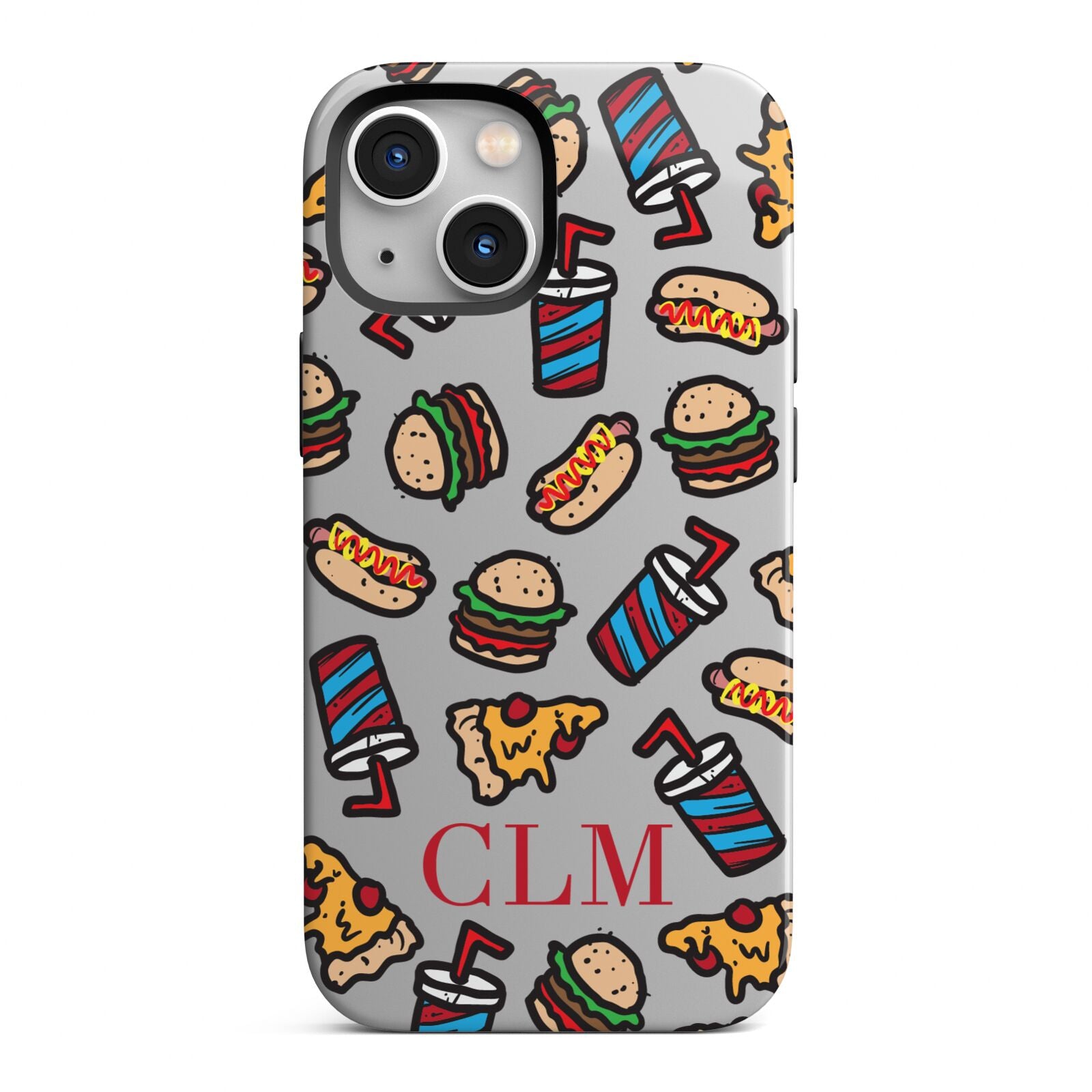 Personalised Fast Food Initials iPhone 13 Mini Full Wrap 3D Tough Case