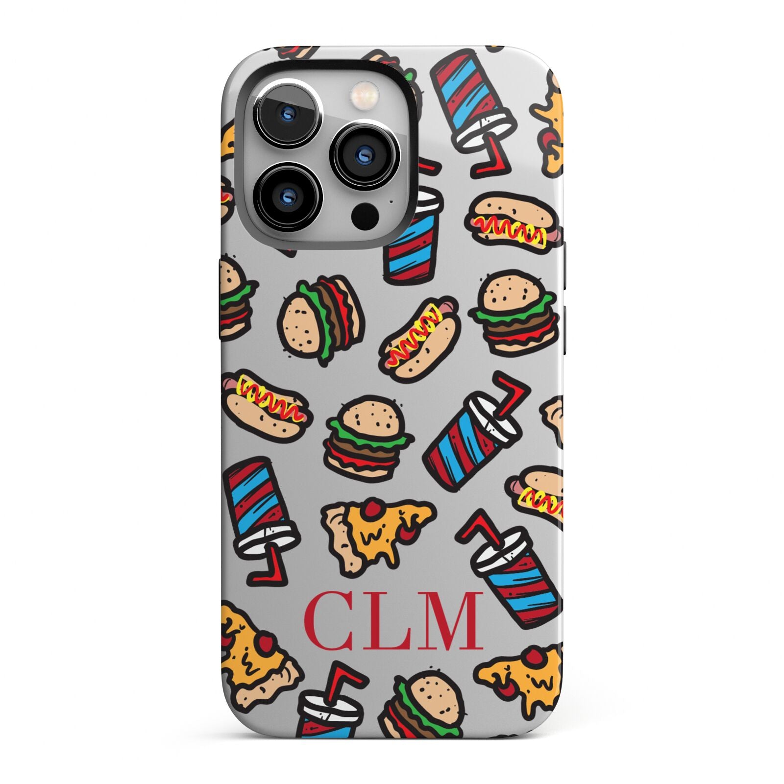 Personalised Fast Food Initials iPhone 13 Pro Full Wrap 3D Tough Case