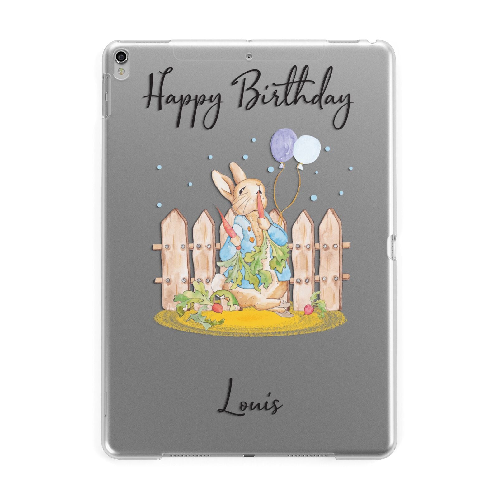 Personalised Father s Day Rabbit Apple iPad Silver Case