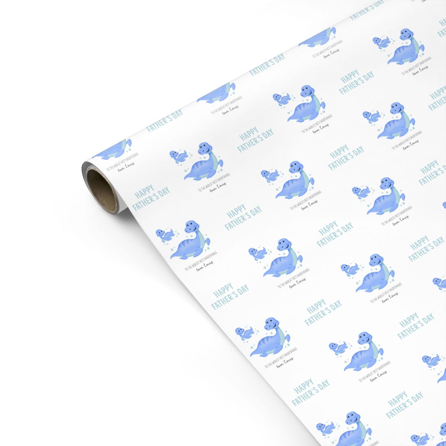 Personalised Fathers Day Dinosaur Personalised Gift Wrap