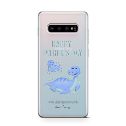 Personalised Fathers Day Dinosaur Samsung Galaxy S10 Case
