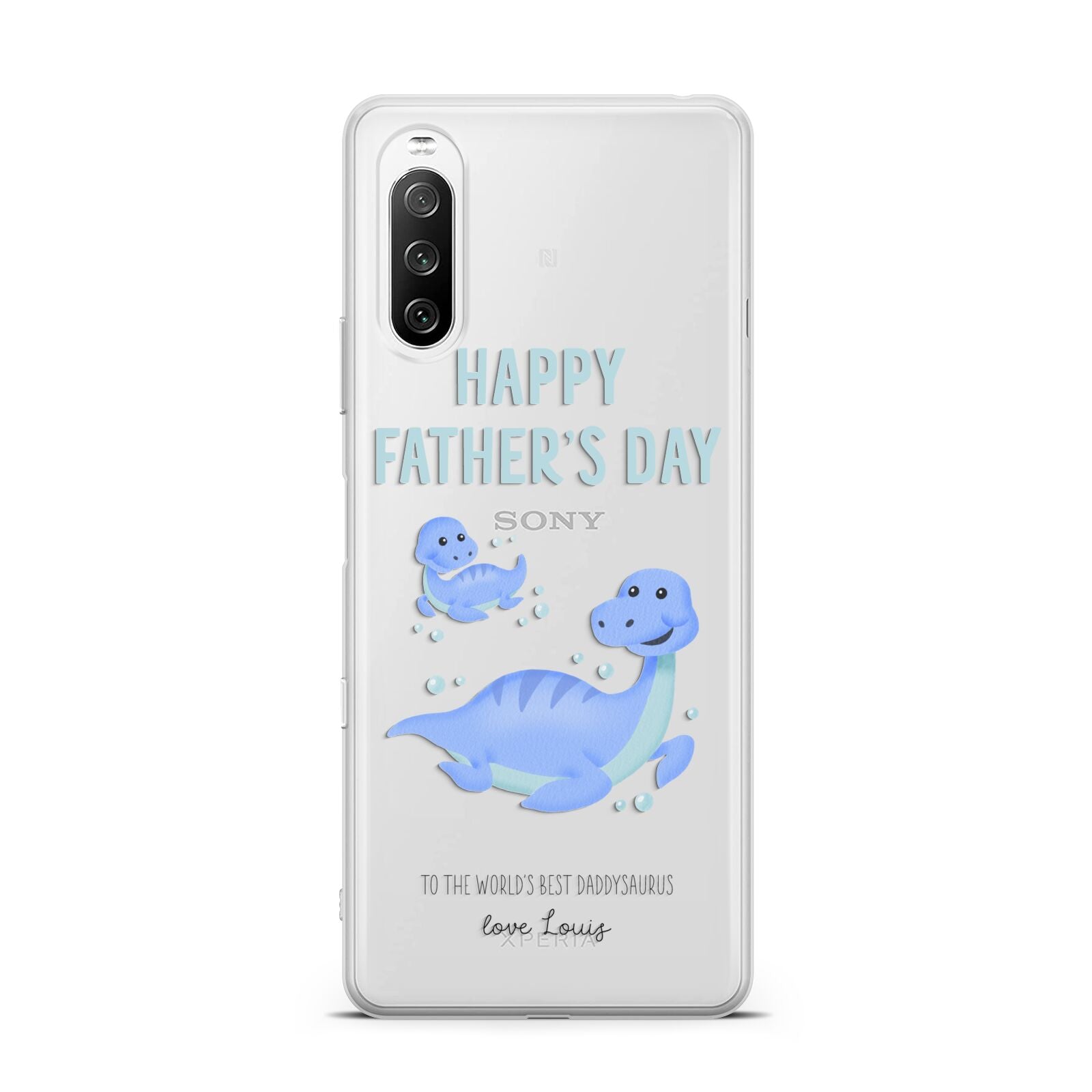Personalised Fathers Day Dinosaur Sony Xperia 10 III Case