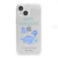 Personalised Fathers Day Dinosaur iPhone 13 Mini Clear Bumper Case