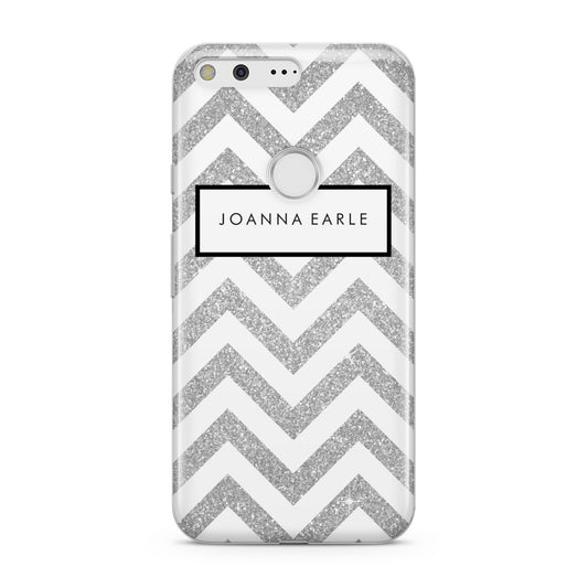 Personalised Faux Glitter Custom Name Initials Google Pixel Case