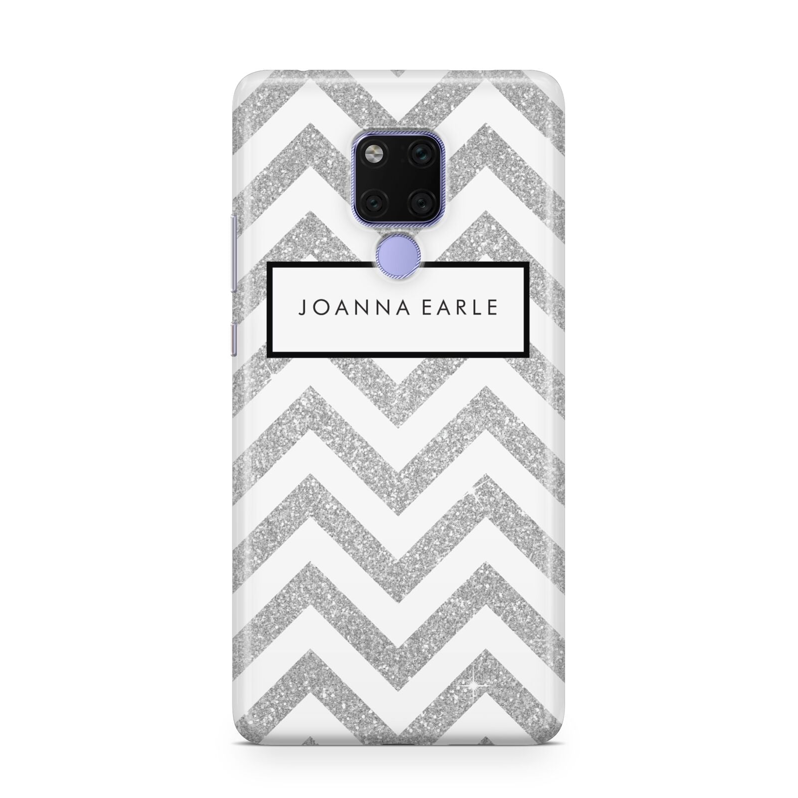 Personalised Faux Glitter Custom Name Initials Huawei Mate 20X Phone Case