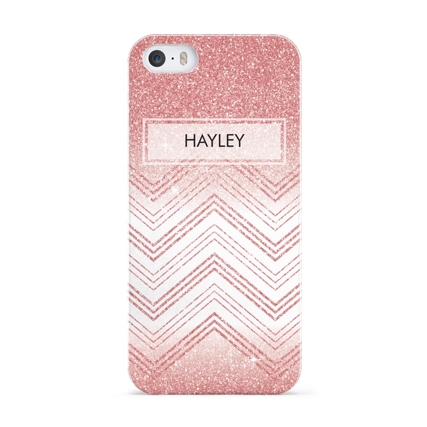 Personalised Faux Glitter Effect Name Initials Apple iPhone 5 Case