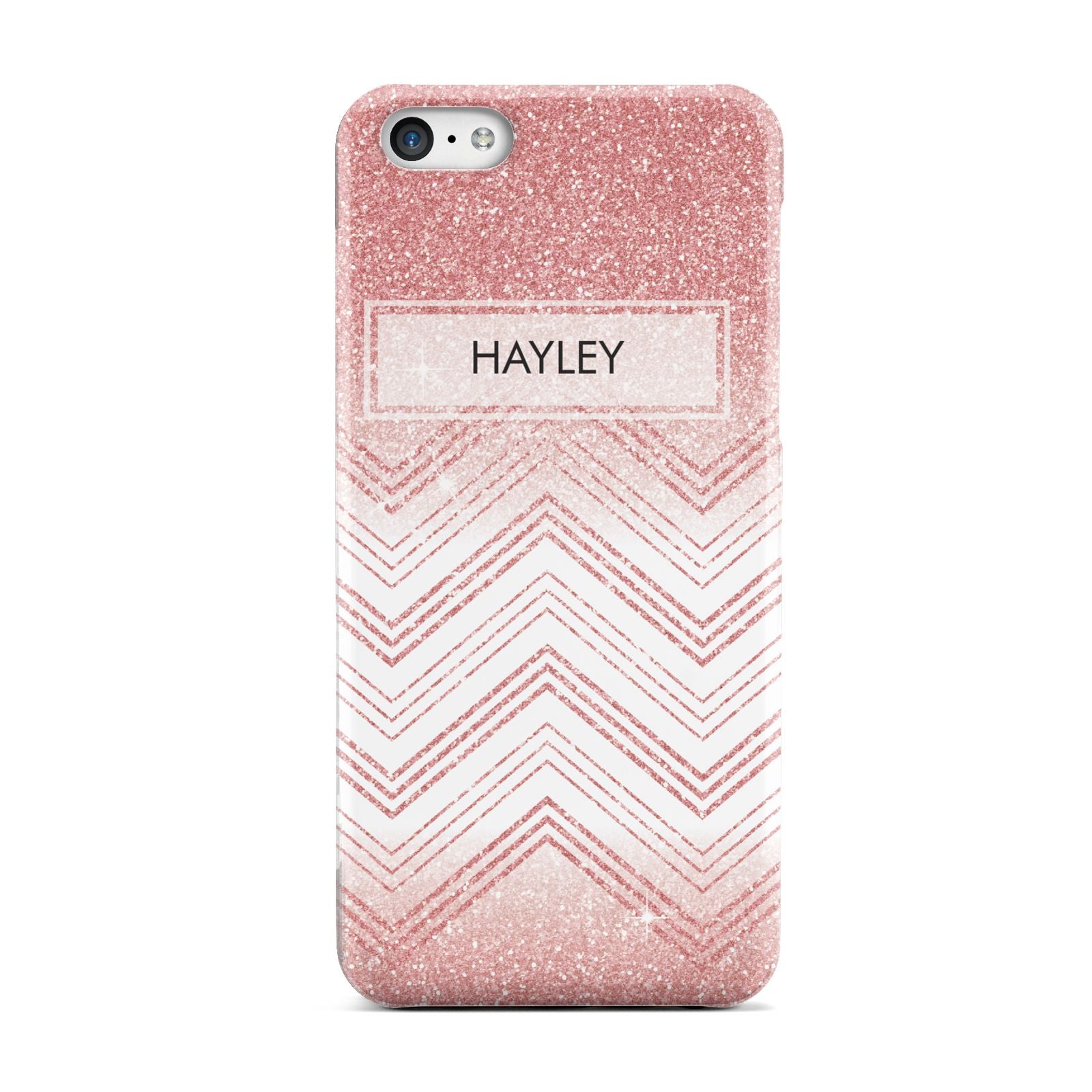 Personalised Faux Glitter Effect Name Initials Apple iPhone 5c Case