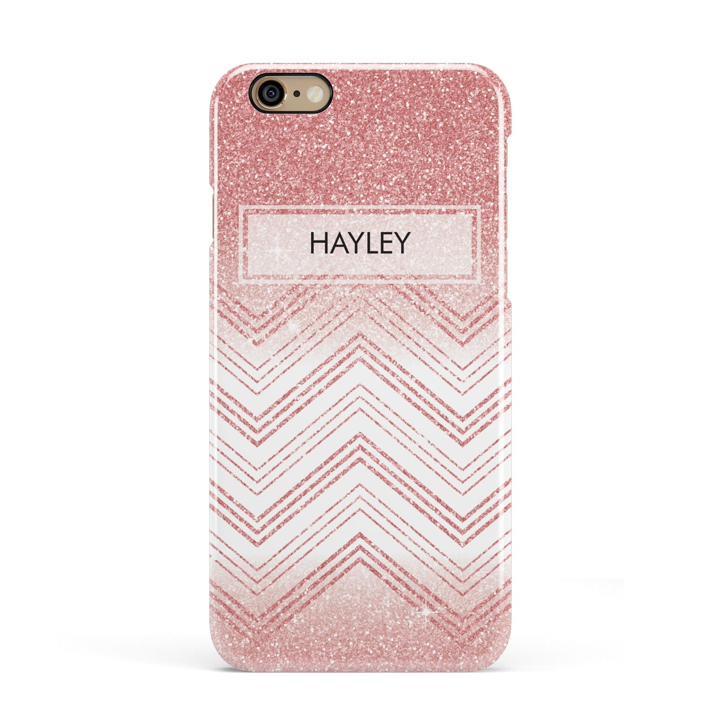 Personalised Faux Glitter Effect Name Initials Apple iPhone 6 3D Snap Case