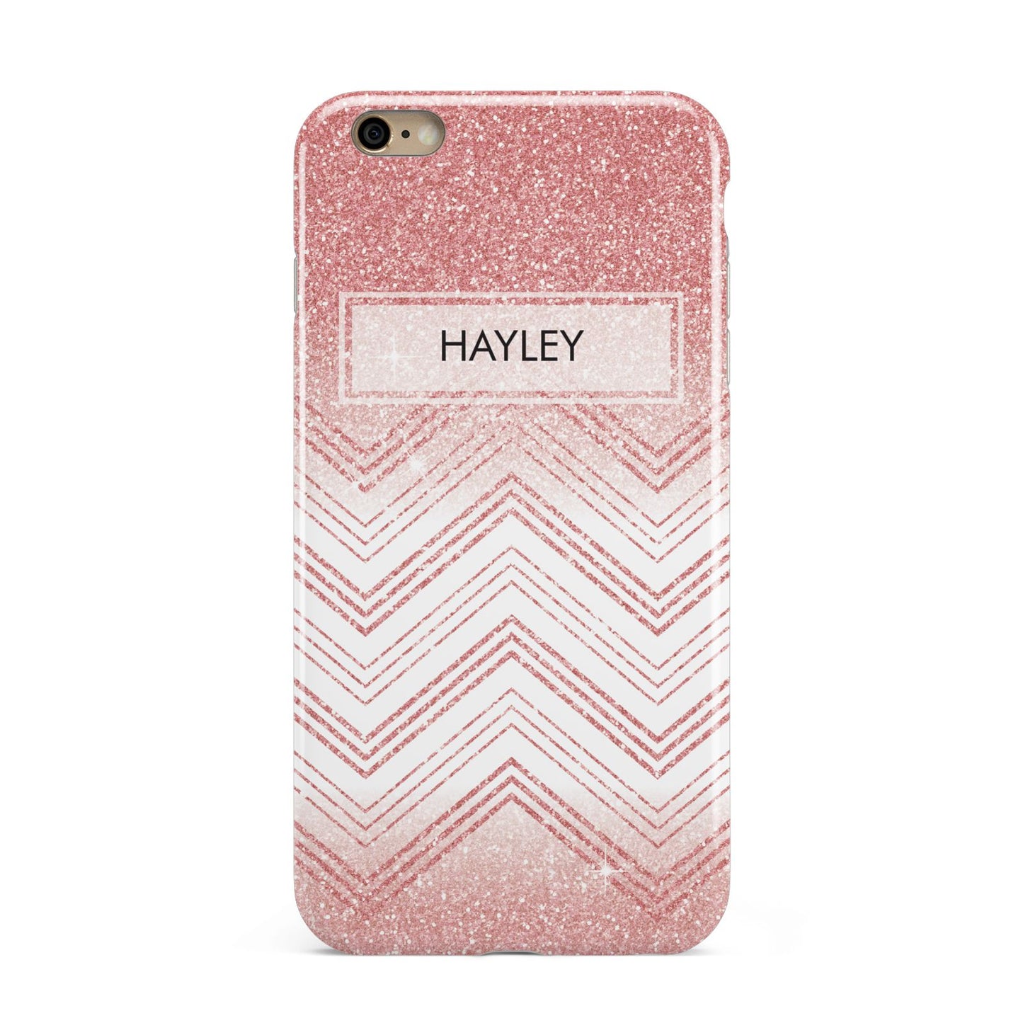 Personalised Faux Glitter Effect Name Initials Apple iPhone 6 Plus 3D Tough Case