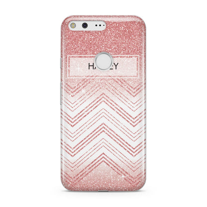 Personalised Faux Glitter Effect Name Initials Google Pixel Case