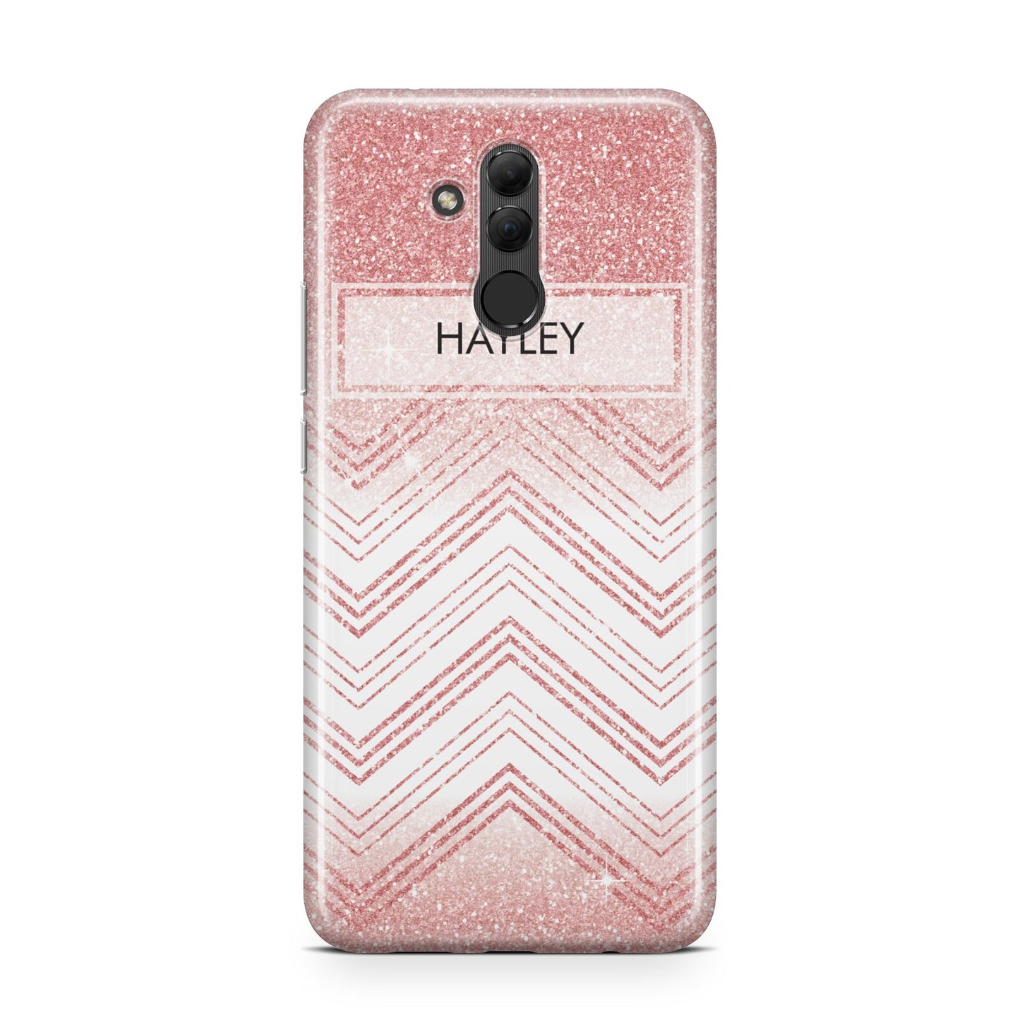 Personalised Faux Glitter Effect Name Initials Huawei Mate 20 Lite
