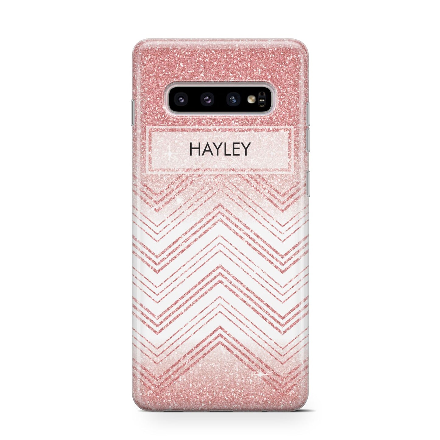 Personalised Faux Glitter Effect Name Initials Protective Samsung Galaxy Case