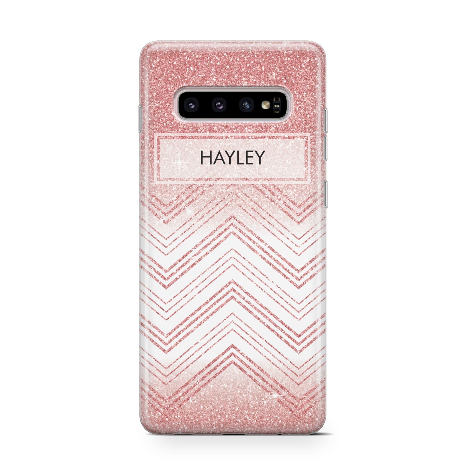 Personalised Faux Glitter Effect Name Initials Protective Samsung Galaxy Case