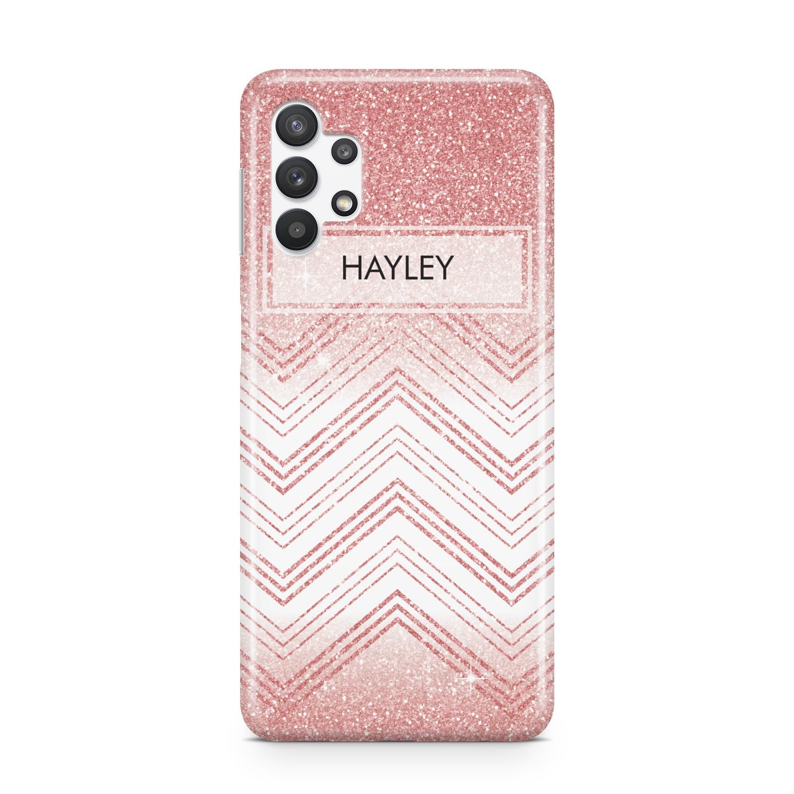 Personalised Faux Glitter Effect Name Initials Samsung A32 5G Case