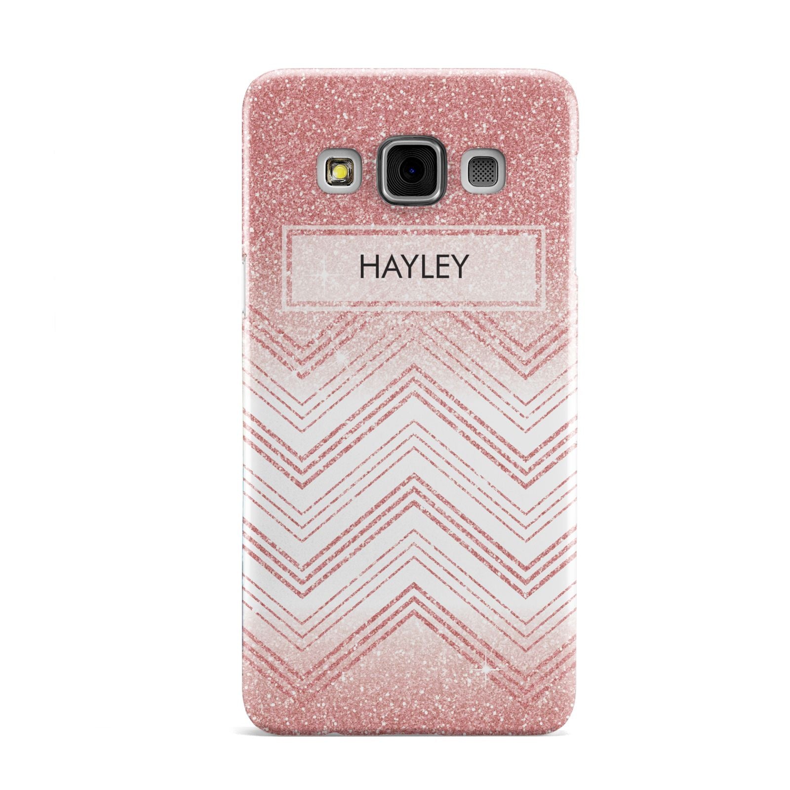 Personalised Faux Glitter Effect Name Initials Samsung Galaxy A3 Case