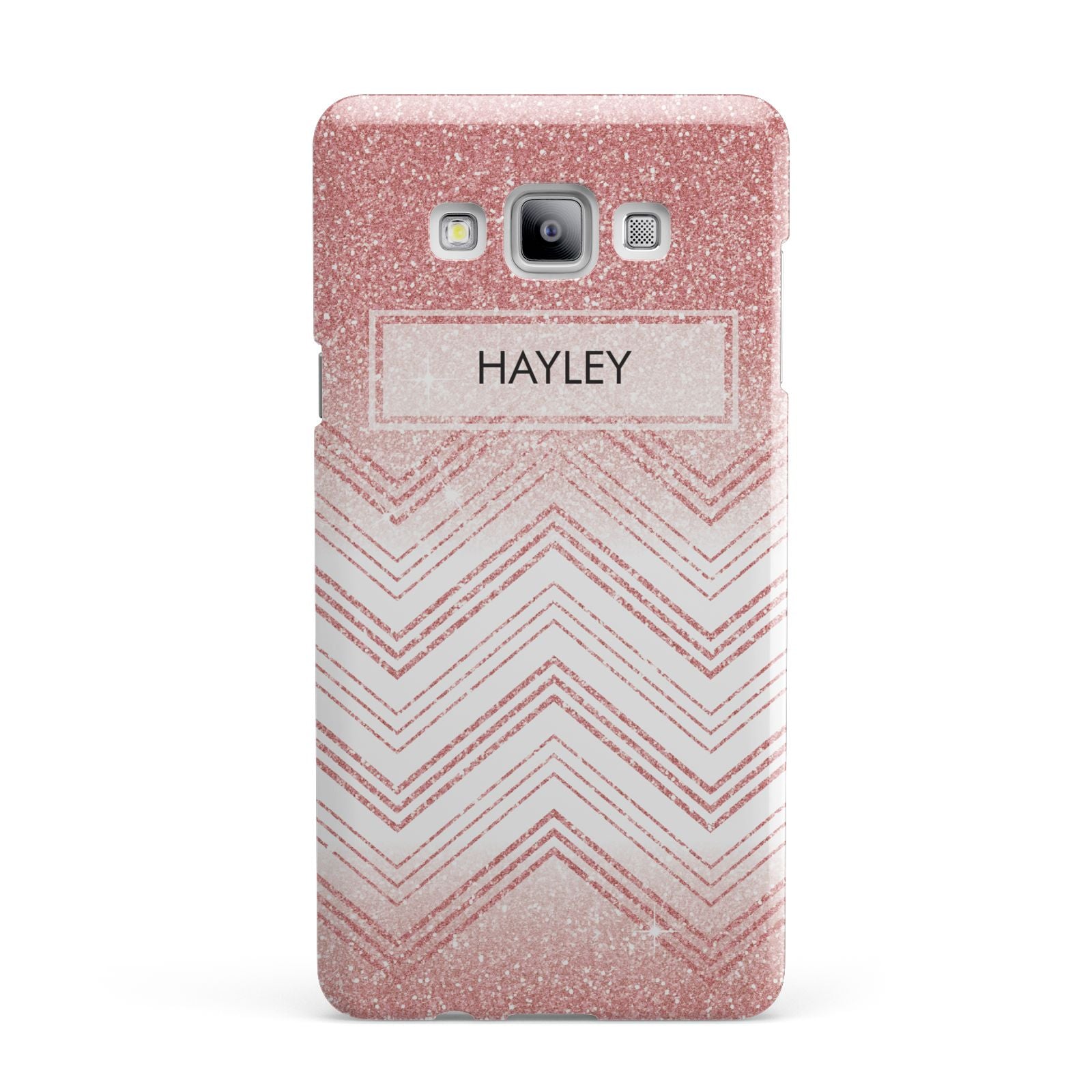 Personalised Faux Glitter Effect Name Initials Samsung Galaxy A7 2015 Case