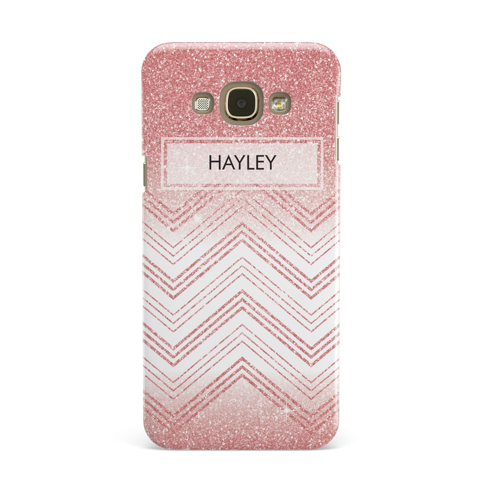 Personalised Faux Glitter Effect Name Initials Samsung Galaxy A8 Case