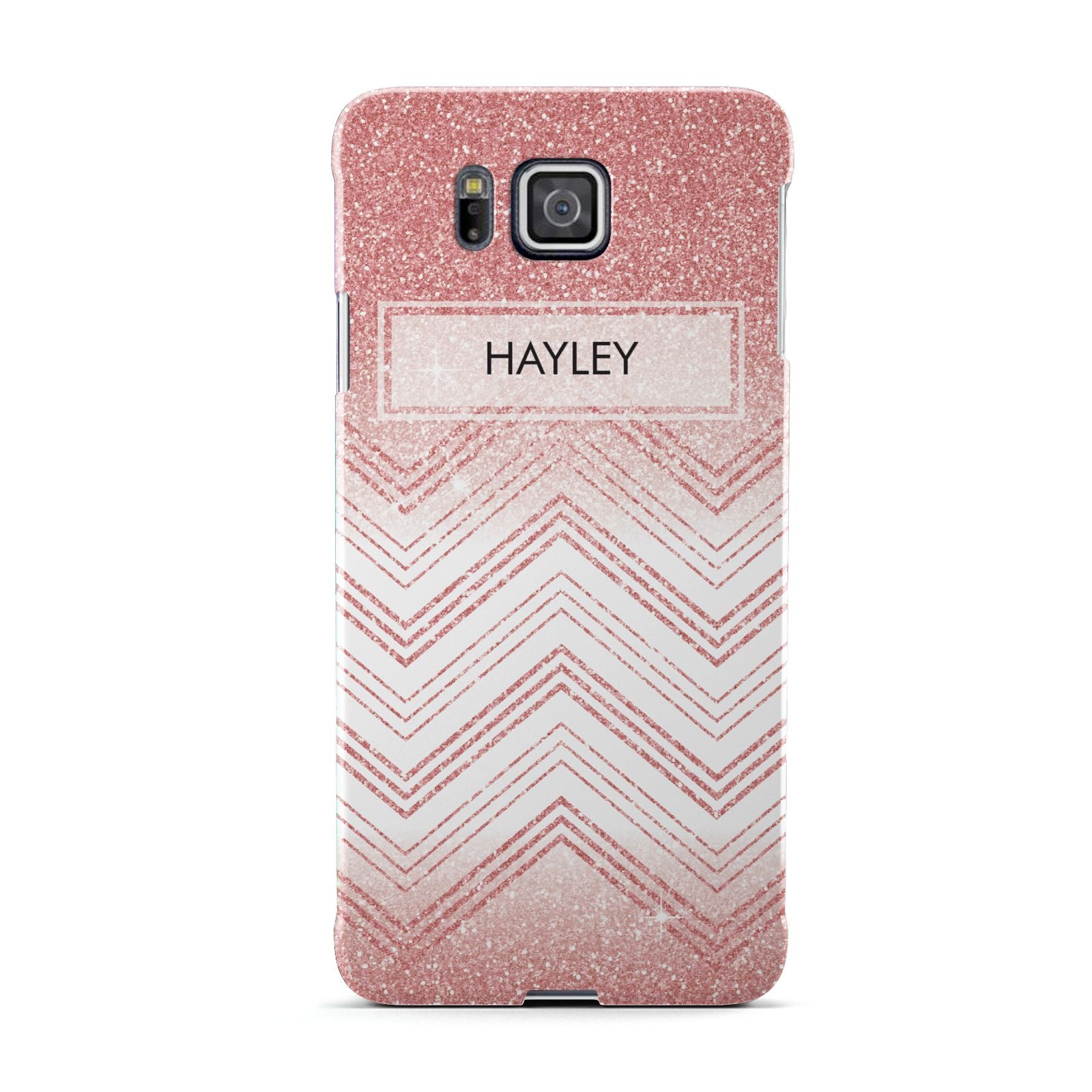 Personalised Faux Glitter Effect Name Initials Samsung Galaxy Alpha Case