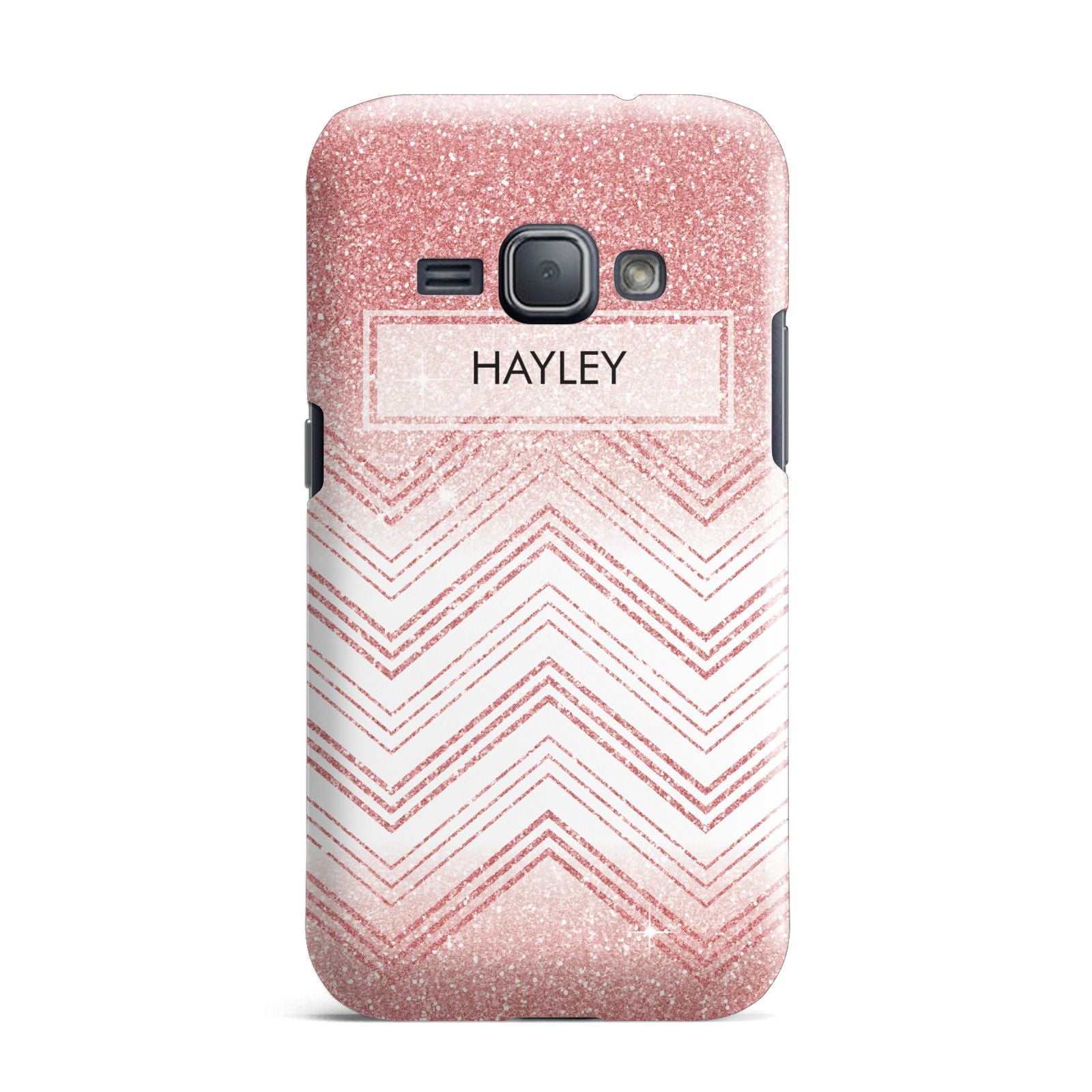 Personalised Faux Glitter Effect Name Initials Samsung Galaxy J1 2016 Case