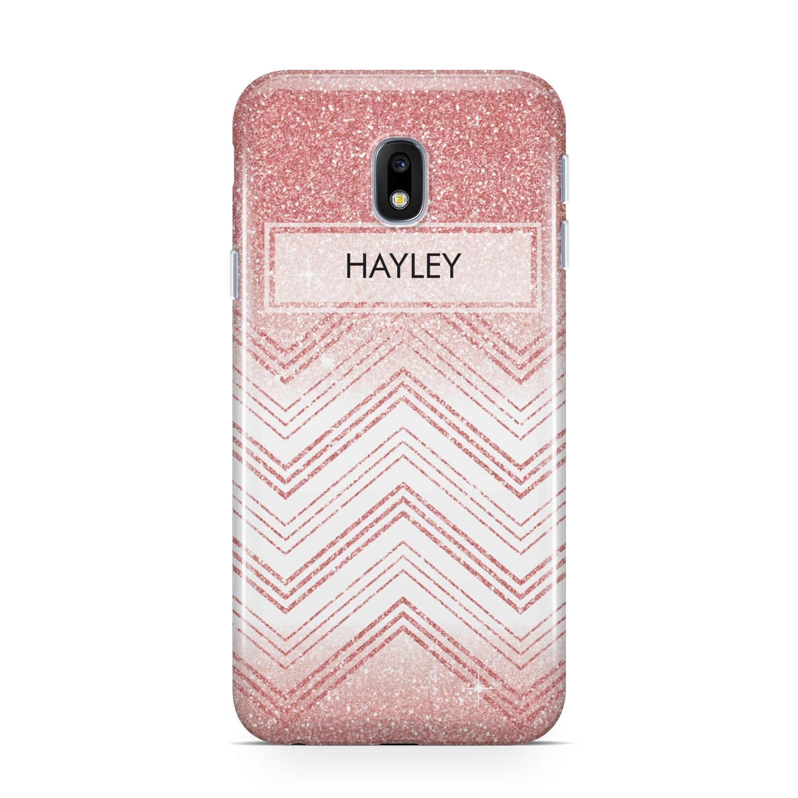 Personalised Faux Glitter Effect Name Initials Samsung Galaxy J3 2017 Case