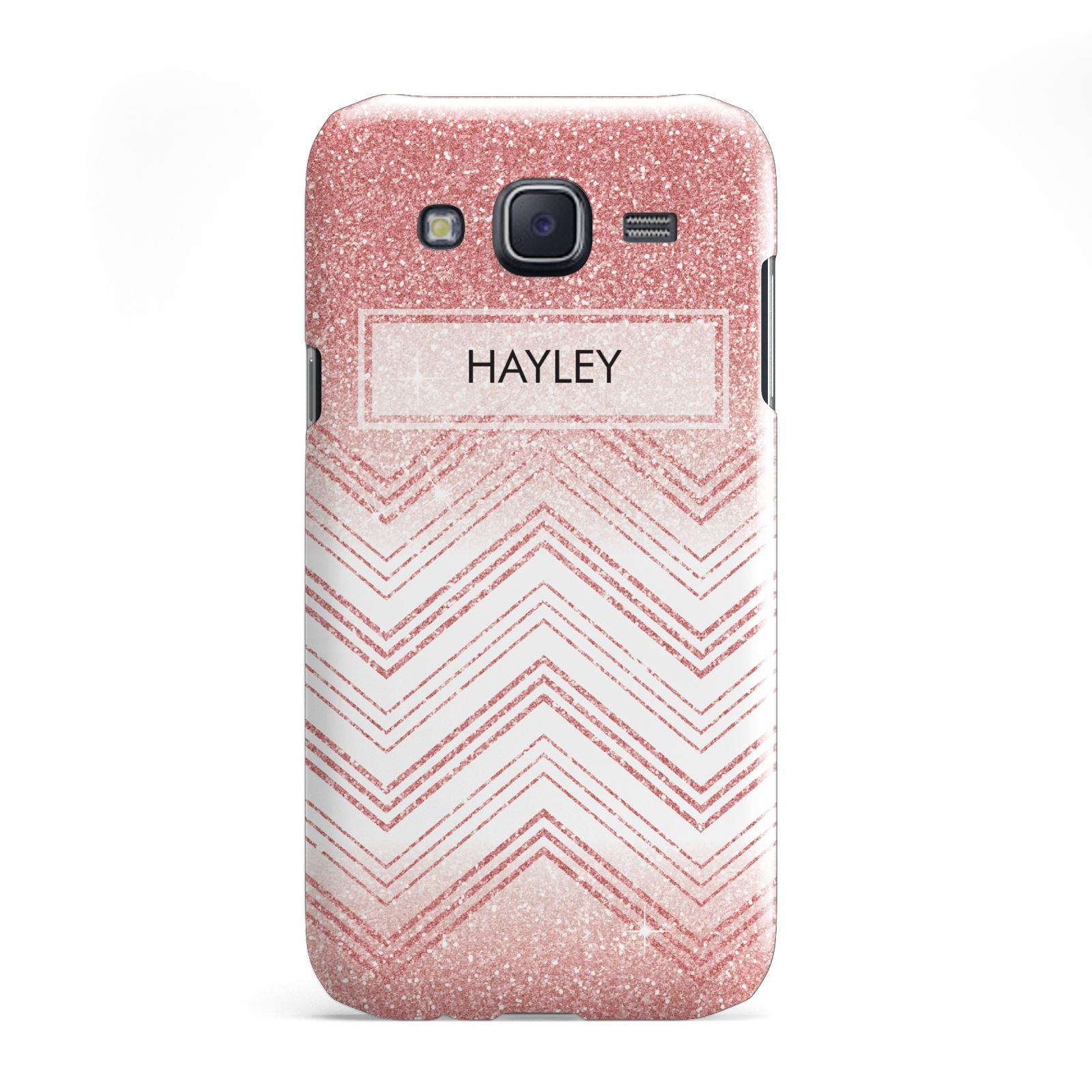 Personalised Faux Glitter Effect Name Initials Samsung Galaxy J5 Case