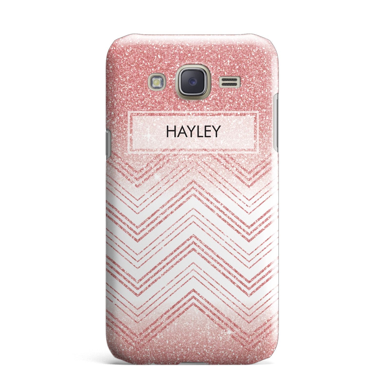 Personalised Faux Glitter Effect Name Initials Samsung Galaxy J7 Case