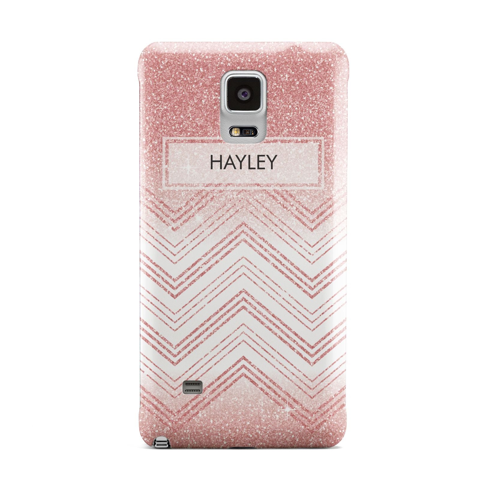 Personalised Faux Glitter Effect Name Initials Samsung Galaxy Note 4 Case