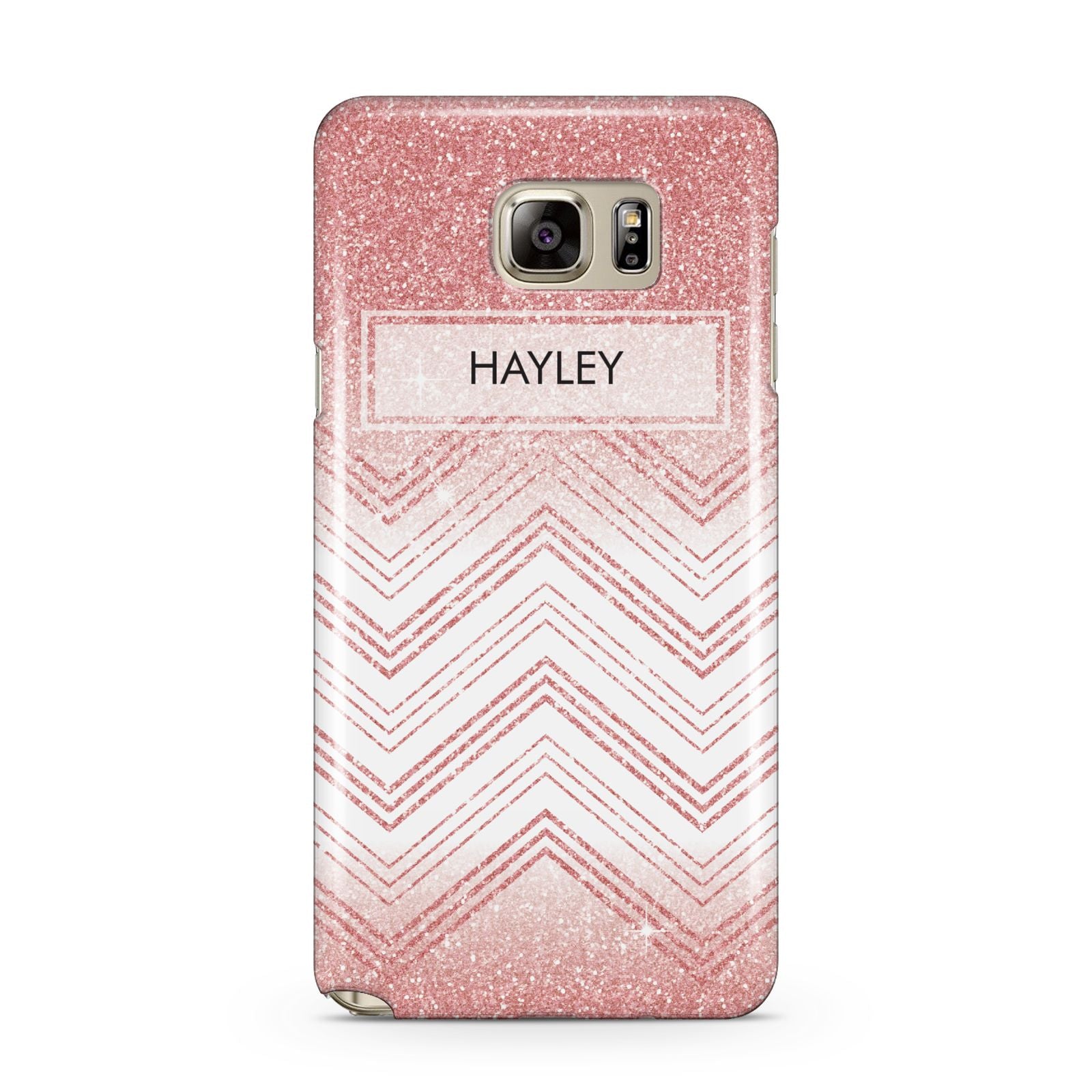 Personalised Faux Glitter Effect Name Initials Samsung Galaxy Note 5 Case