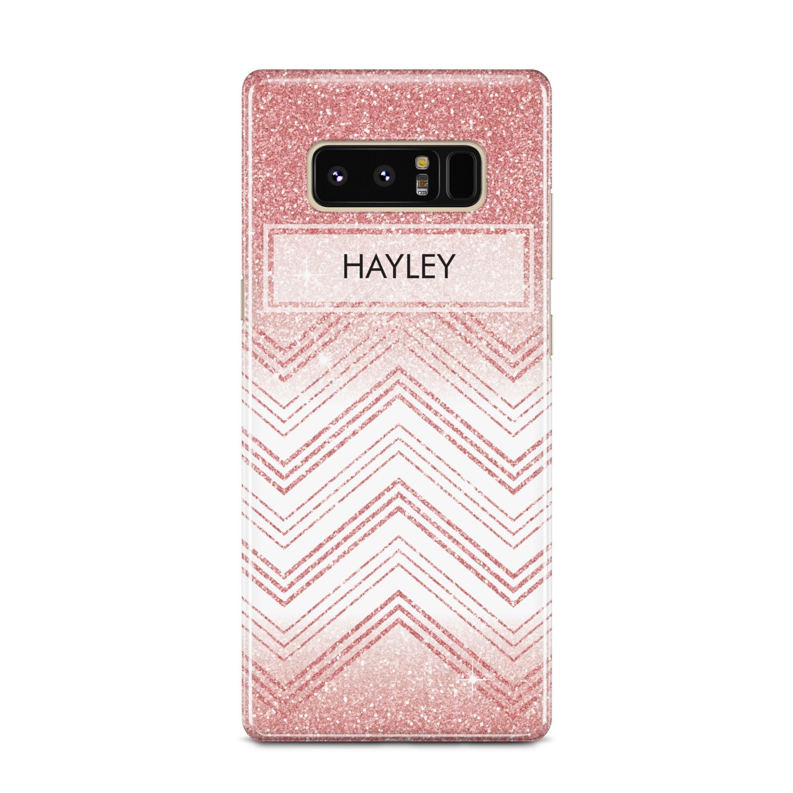 Personalised Faux Glitter Effect Name Initials Samsung Galaxy Note 8 Case