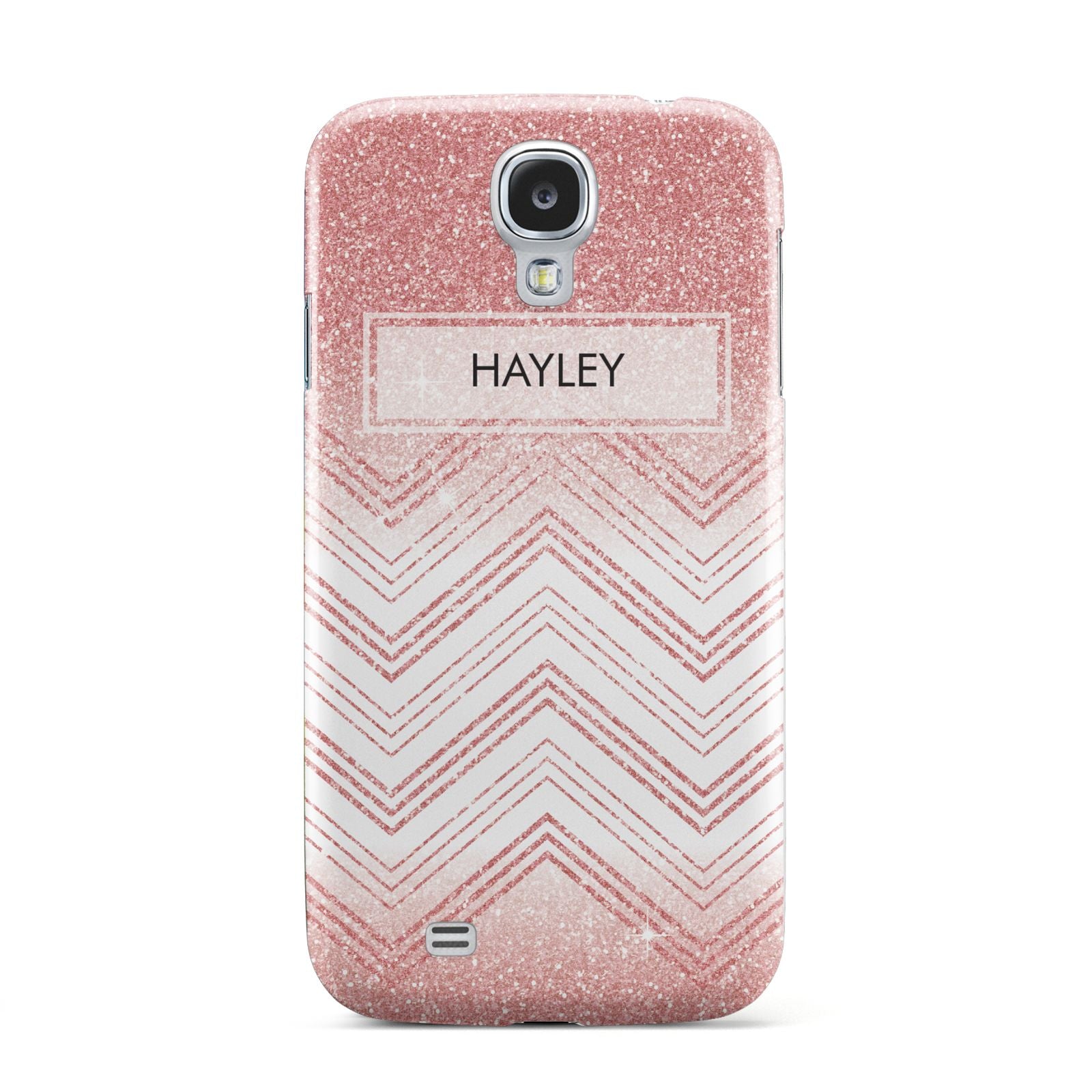 Personalised Faux Glitter Effect Name Initials Samsung Galaxy S4 Case