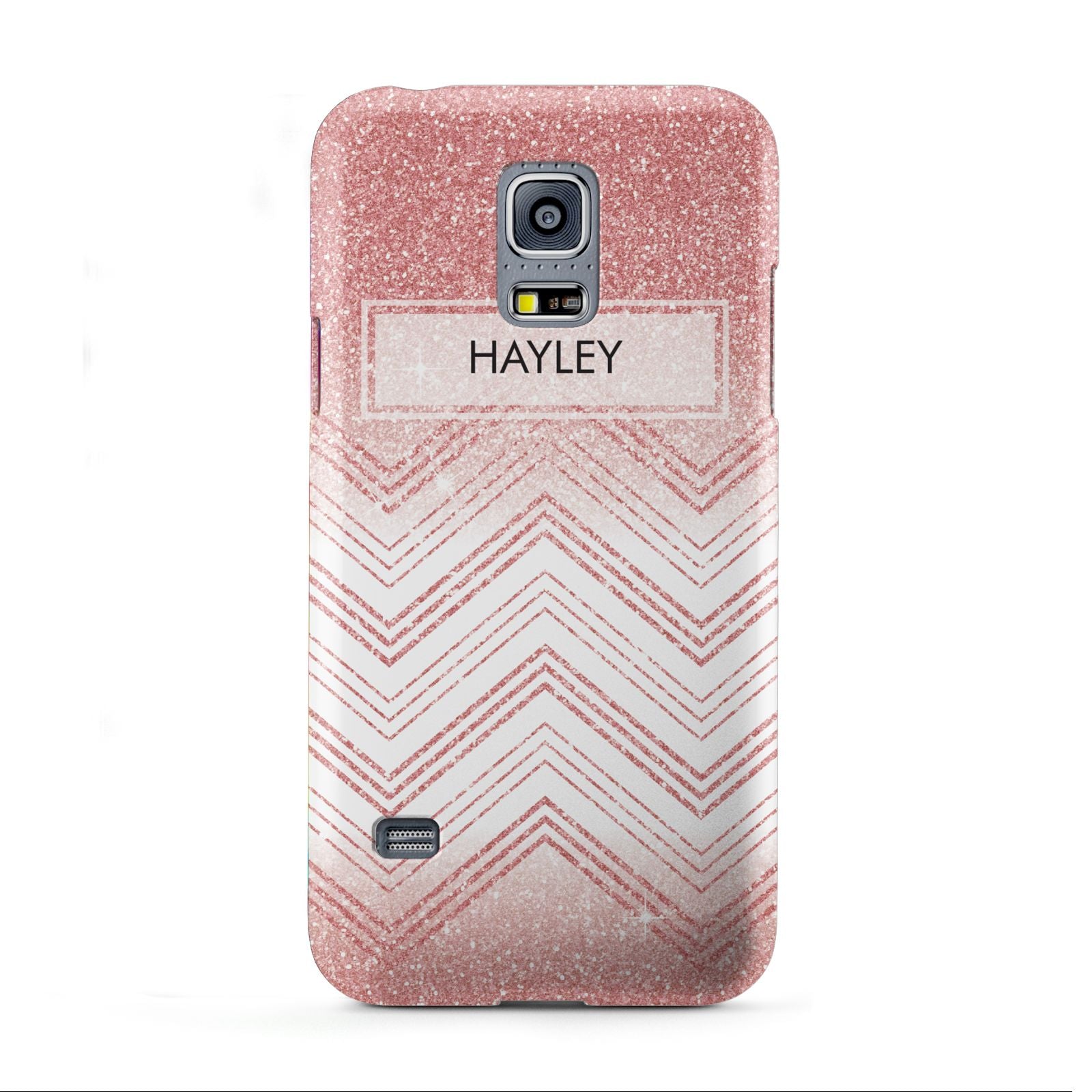Personalised Faux Glitter Effect Name Initials Samsung Galaxy S5 Mini Case