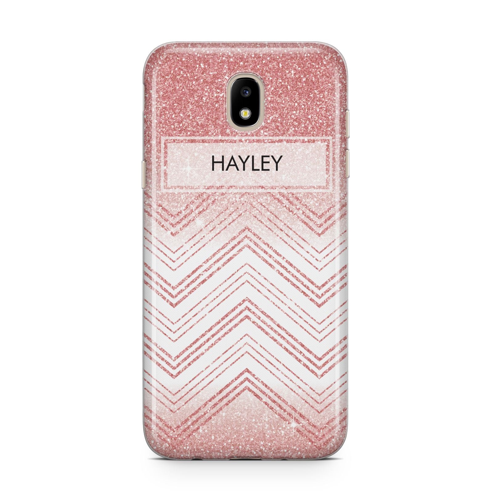 Personalised Faux Glitter Effect Name Initials Samsung J5 2017 Case