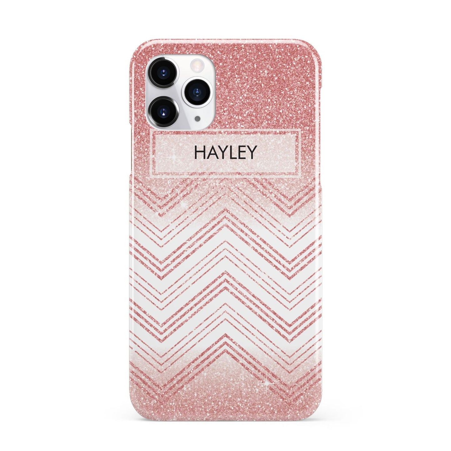 Personalised Faux Glitter Effect Name Initials iPhone 11 Pro 3D Snap Case