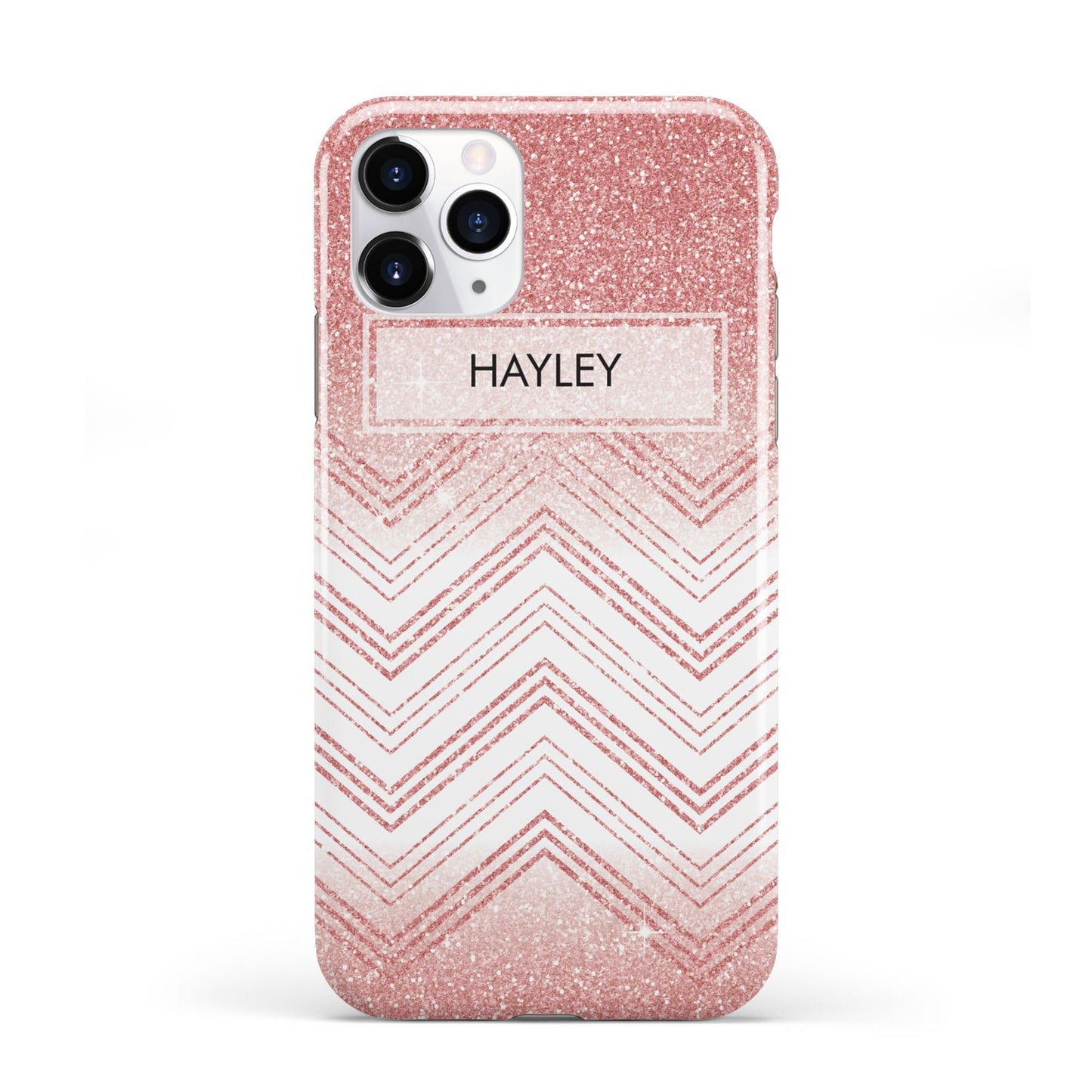 Personalised Faux Glitter Effect Name Initials iPhone 11 Pro 3D Tough Case