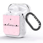 Personalised Faux Glitter Marble Name AirPods Glitter Case Side Image