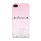 Personalised Faux Glitter Marble Name Apple iPhone 4s Case