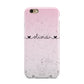 Personalised Faux Glitter Marble Name Apple iPhone 6 3D Tough Case