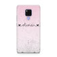 Personalised Faux Glitter Marble Name Huawei Mate 20X Phone Case
