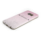 Personalised Faux Glitter Marble Name Protective Samsung Galaxy Case Angled Image