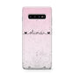 Personalised Faux Glitter Marble Name Protective Samsung Galaxy Case