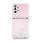 Personalised Faux Glitter Marble Name Samsung A32 5G Case