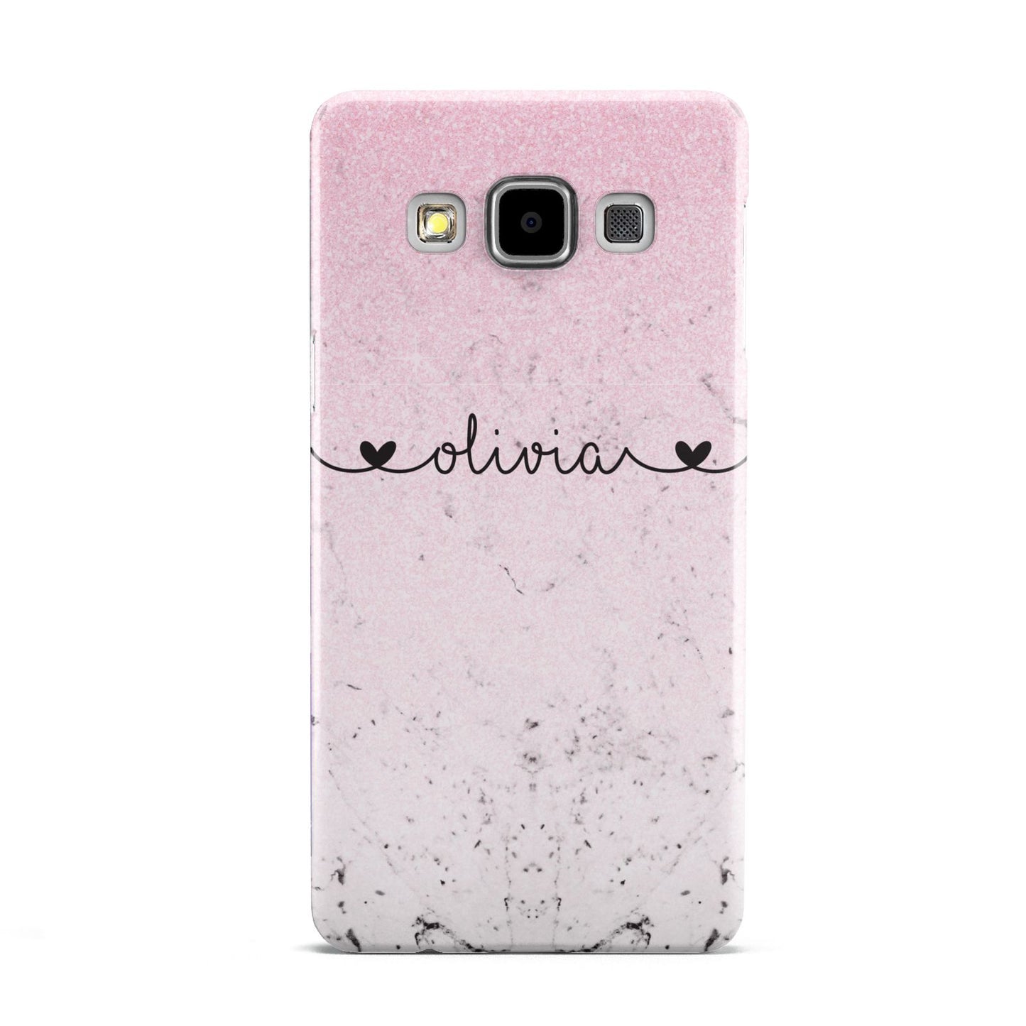 Personalised Faux Glitter Marble Name Samsung Galaxy A5 Case