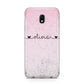 Personalised Faux Glitter Marble Name Samsung Galaxy J3 2017 Case