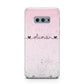 Personalised Faux Glitter Marble Name Samsung Galaxy S10E Case