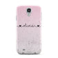 Personalised Faux Glitter Marble Name Samsung Galaxy S4 Case