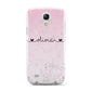 Personalised Faux Glitter Marble Name Samsung Galaxy S4 Mini Case