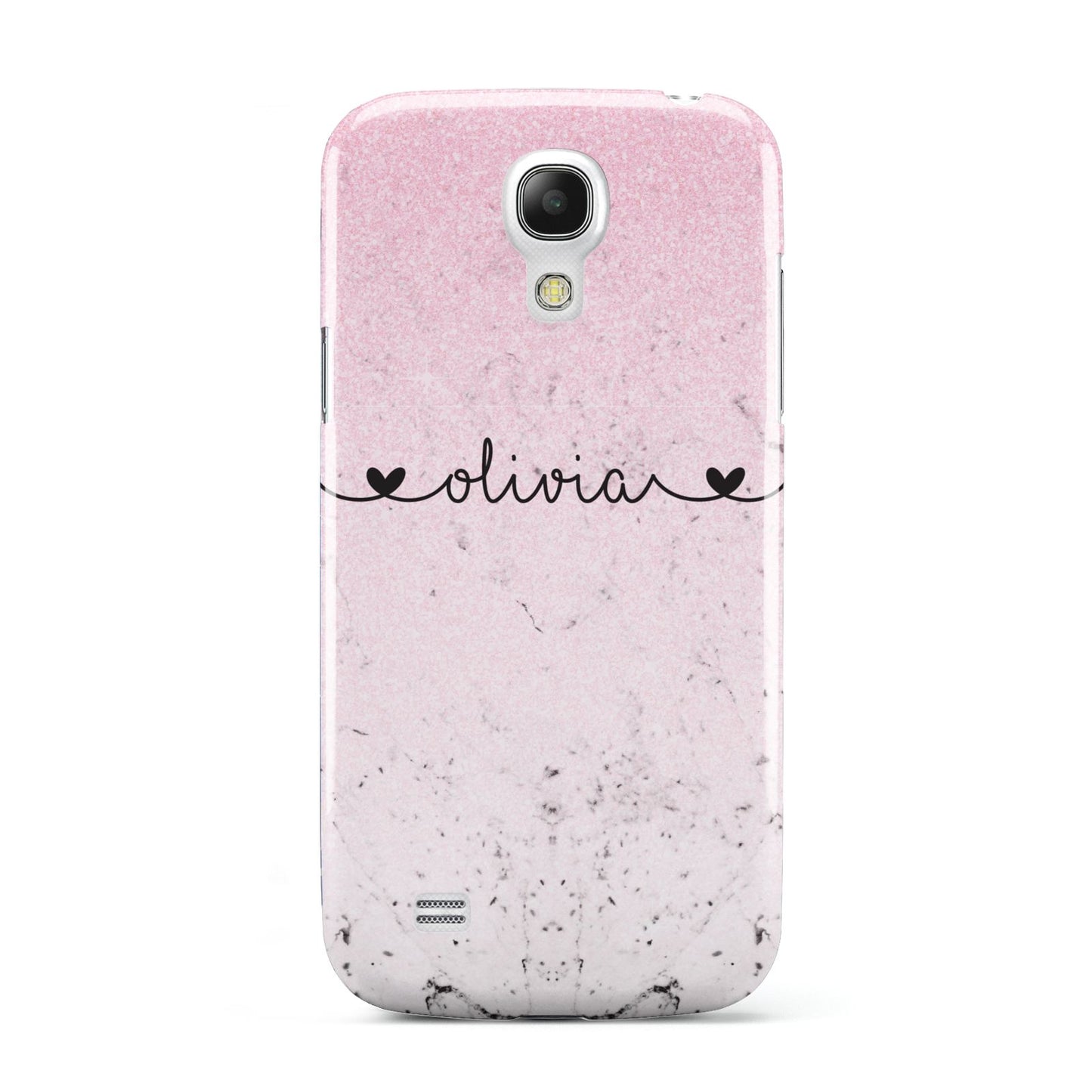 Personalised Faux Glitter Marble Name Samsung Galaxy S4 Mini Case