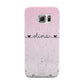 Personalised Faux Glitter Marble Name Samsung Galaxy S6 Edge Case