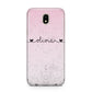 Personalised Faux Glitter Marble Name Samsung J5 2017 Case